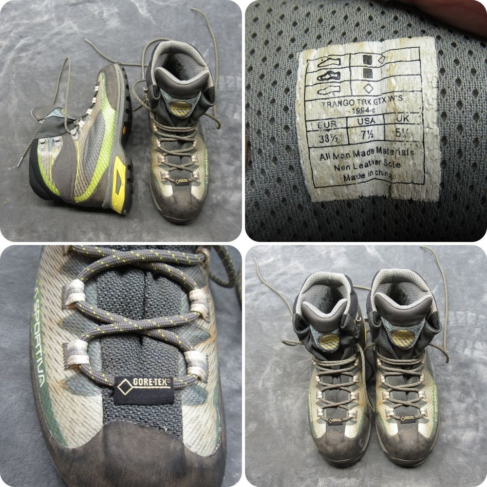 La Sportiva Boots Womens 7.5 Green Trango TRK Goretex Waterproof Mountaineer